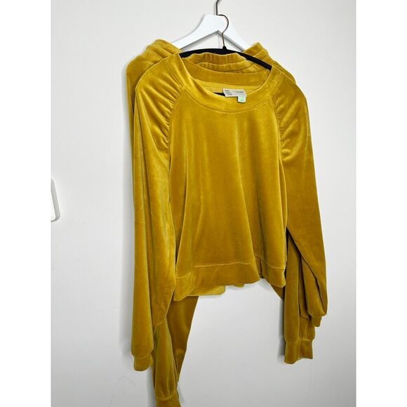 Anthropologie Velvet Ruched  Saturday Sunday 2 piece - Picture 1 of 6